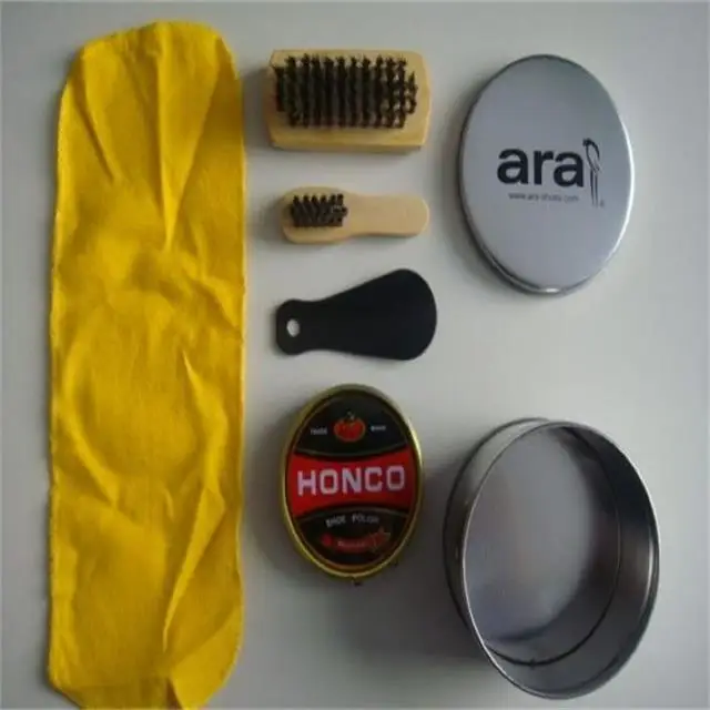
shoe polish set Travel High quality shoe care kit for smooth leather 