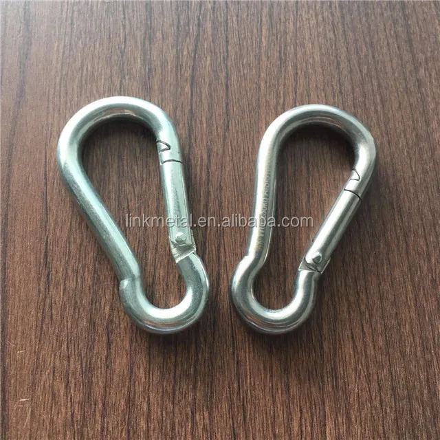 Outdoor hook Carbon Steel DIN5299 Galvanized Spring Snap Hook A2 Carabiner 6*60mm