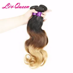 Ombre 1B/4/27 1B/27 1B/30 1B/99J Factory Direct Selling 100% Unprocessed Virgin Human Hair Cuticle Aligned Bundles with Closure