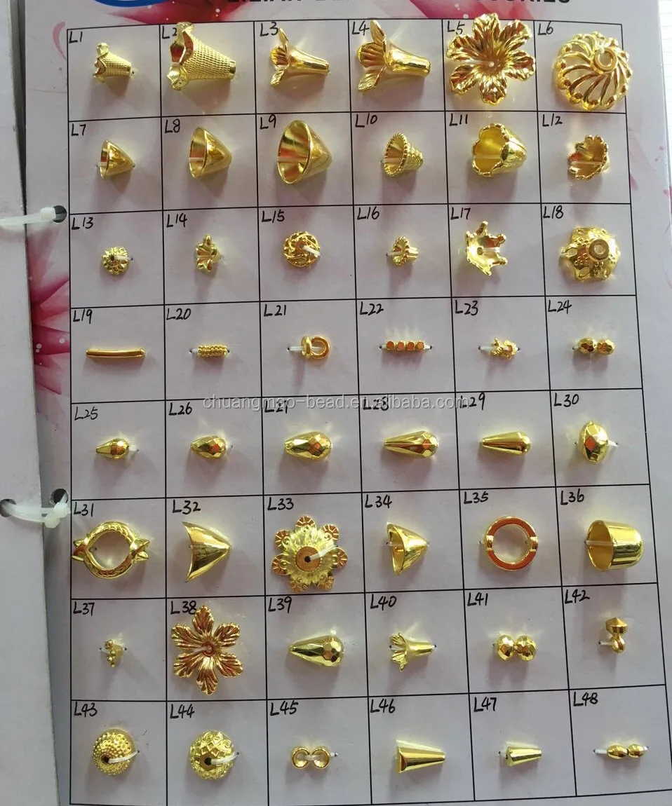 Wholesale different types of golden ccb beads