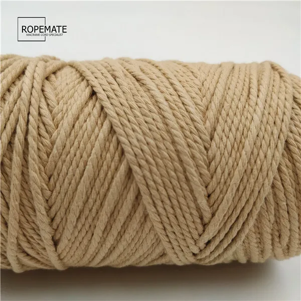 2mm 3 strands colored macrame cord 100 meters per roll