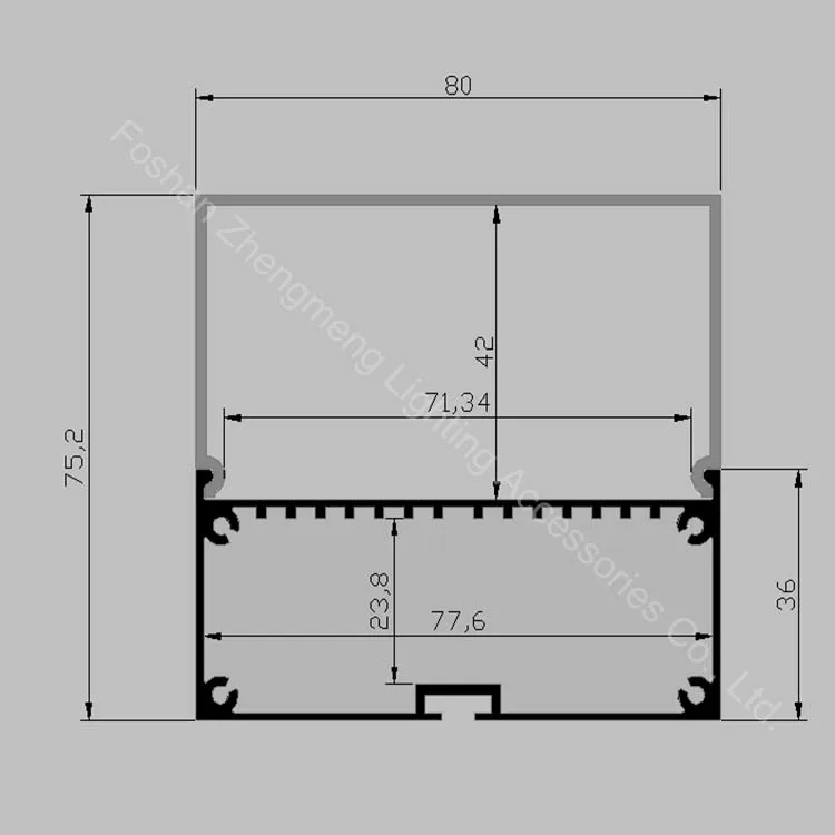 
8075 suspension pedant lamp mount led aluminum profile for led strip light, linear hanging aluprofil 