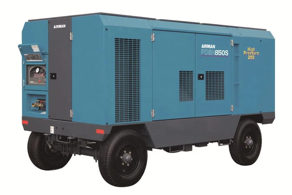 PDSH850S-4B2 AIRMAN portable screw compressor Trailer High Pressure series ENGINE MITSUBISHI