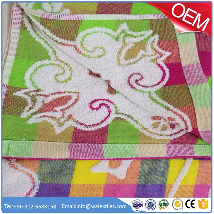 100% Terry Cotton Towelling Fabric Patterned