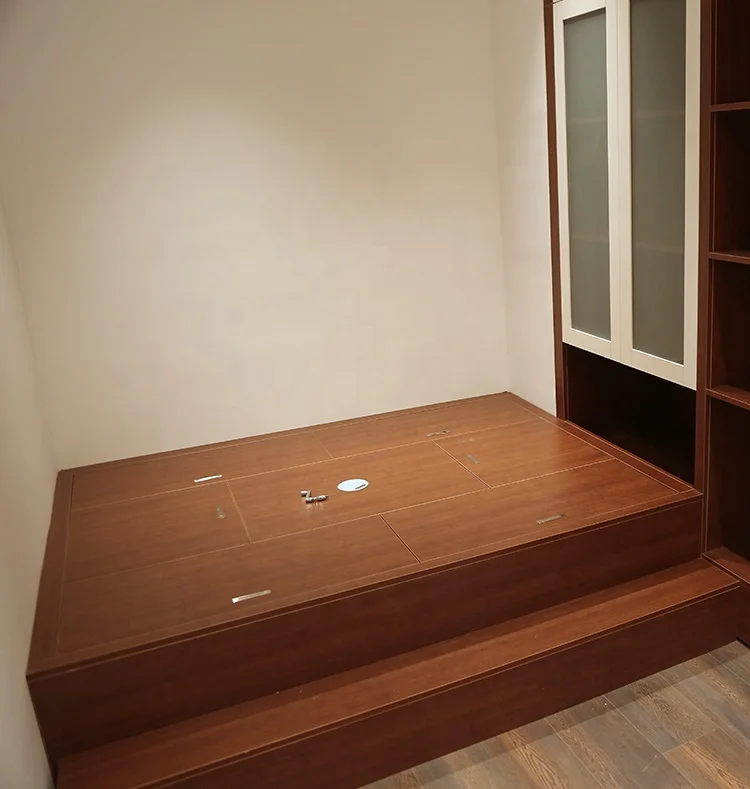 Factory directly supply double bedroom japanese tatami bed with simple design for sale