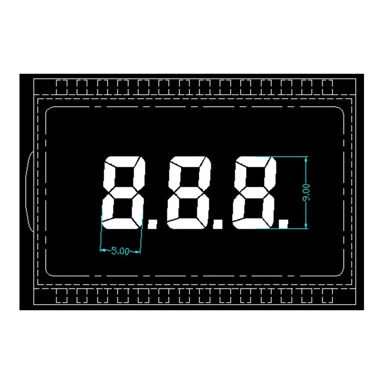3 Digit Seven Segment LCD for Kato Crane ACS Computer