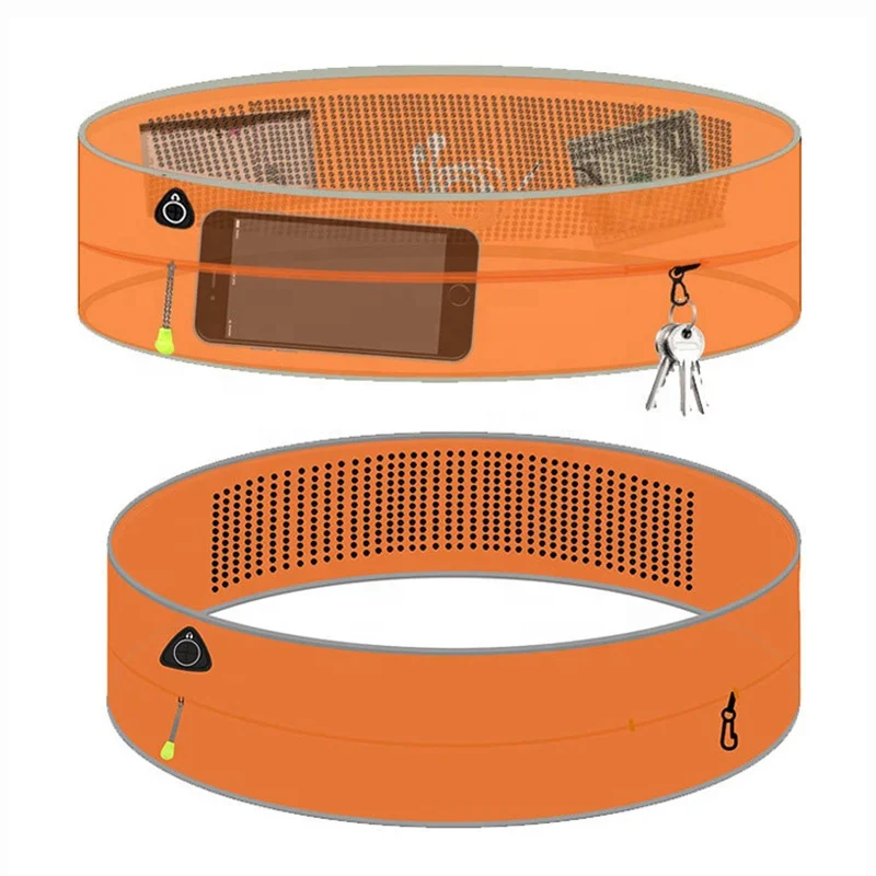 Fashion Polyester fanny pack Sport Running Waist Bag For Men Women Mobile Phone runner belt