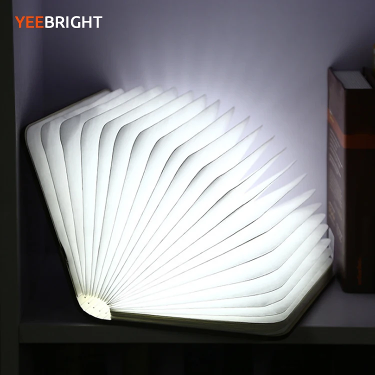 
Greenbar led night reading mini book decorative lights 360 degree folding book lamp 