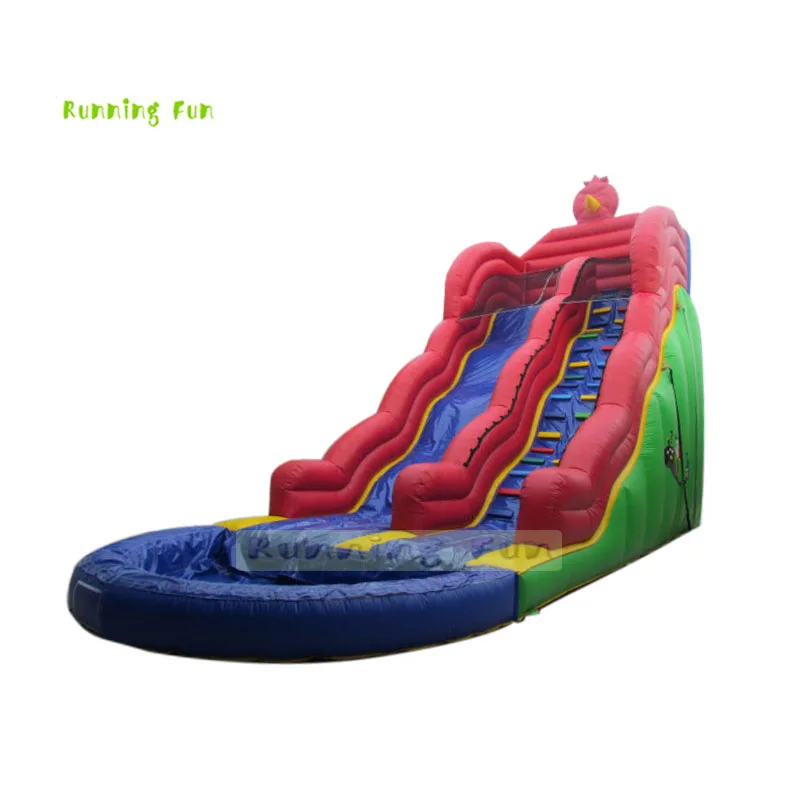Party Rental Blow Up Water Slide With Pool Big Inflatable Backyard Water Slide Inflatable Chute With Ball Pit Pool