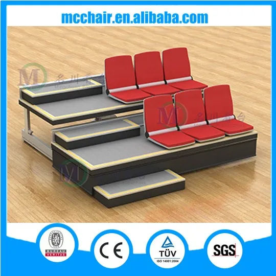 Zhen school telescopic seating  retractable tribune with steel structure