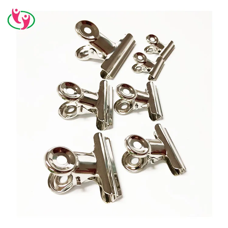 22mm 31mm 38mm 50mm 63mm 75mm Silver Color Strong Metal Bulldog Clip