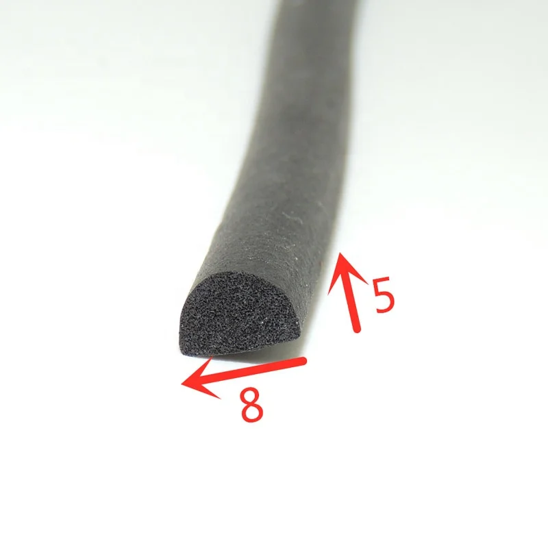 Half round EPDM sponge self adhesive cabinet door epdm adhesive sponge strip