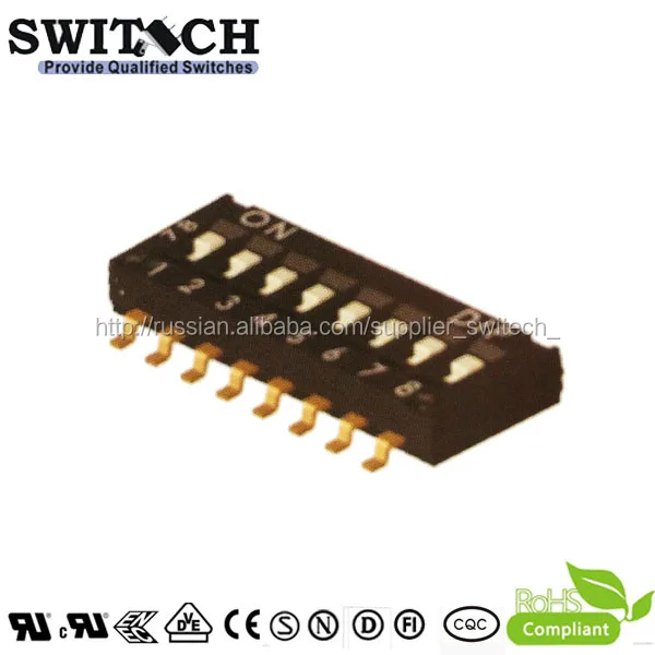 С контактами золочения и былым актюатором двухрядный клавишный DIP-переключатель