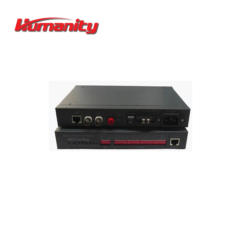 
Humanity HM-C112A E1 G.703 fiber optical modem with 64kbps to 2048kbps configurable 