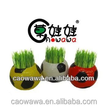 
mini grass doll plant grass head toy worldcup seriesmini football grass head 