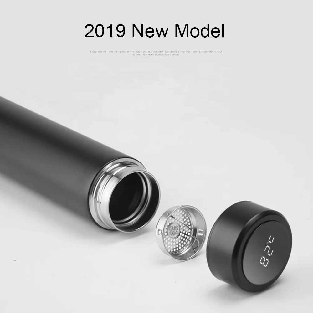 Stainless Steel Automotive Travel Mug with LED Temperature Display Termo Inteligente Digital