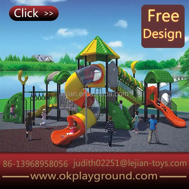 theme park plastic different shape kids outdoor playground equipment