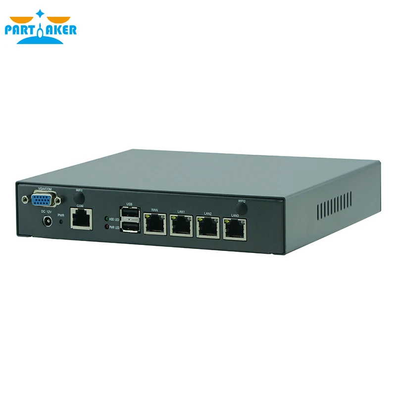 
F1 Mini PC J1900 Quad Core Intel Atom D525 Network Security Control Desktop Firewall Router Mini Computer 4 LAN 