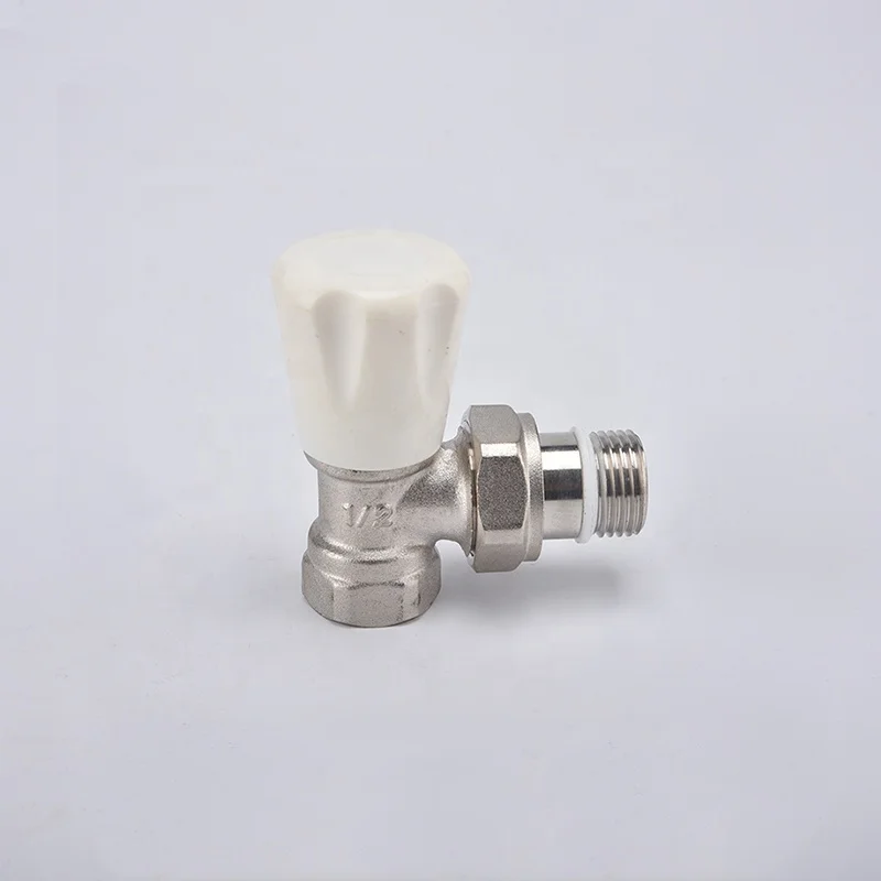 H6007 Series 90 Degree Brass Temperature Control Head Thermostatic Radiator Valve For Floor Heating System