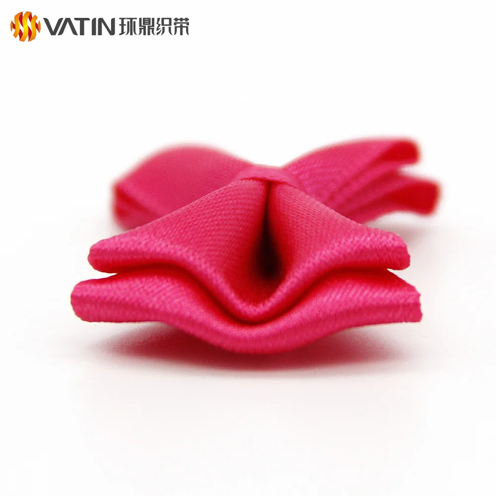 VATIN Wholesale Solid Color Polyester Festive Satin Double Pull Dicky Bow for gift wraps