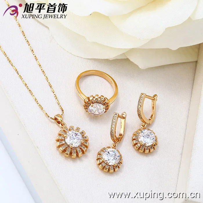 62958 Xuping 18k Gold Costume Jewelry, Fashion Trendy Jewelry Set