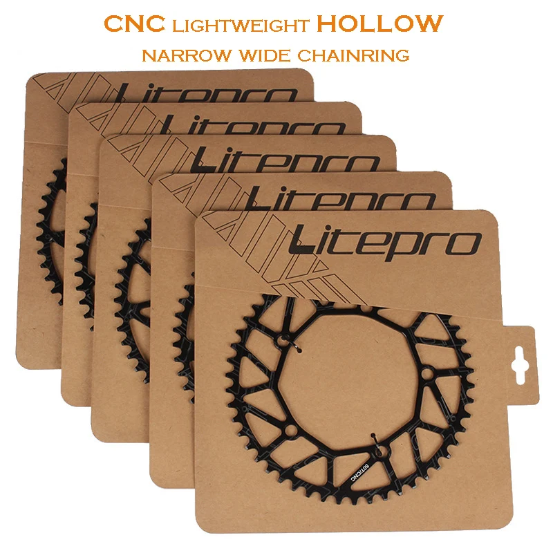 EOOZ 130BCD Narrow Wide Chainring Round 50T 52T 54T 56T 58T Folding Bicycles Chainwheel Cycling Chainring Circle Crankset Plate