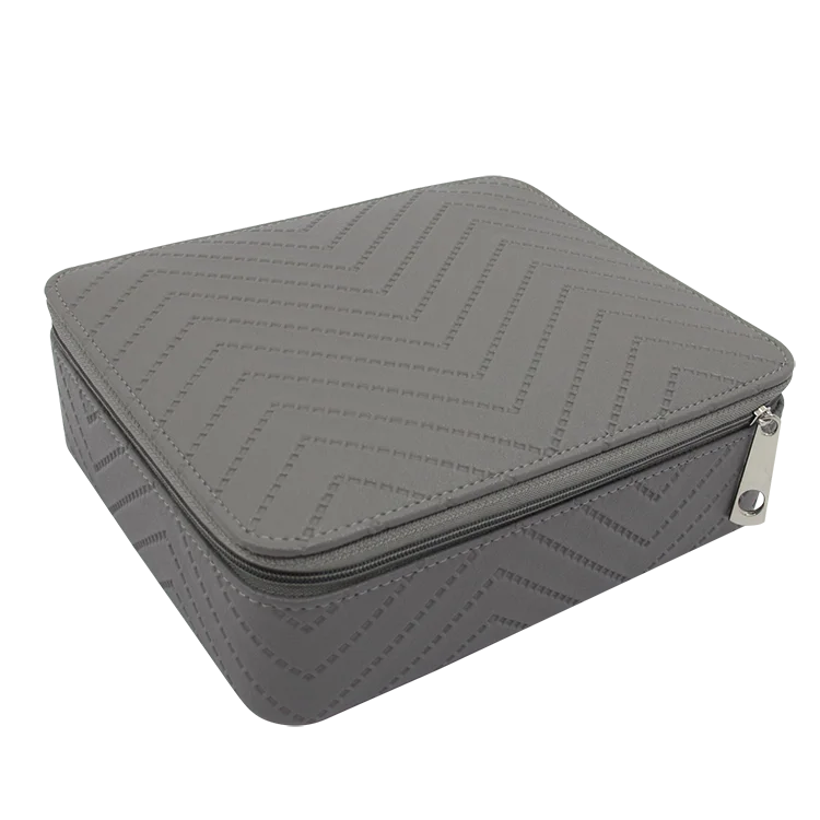 Travel sunglass box with zipper