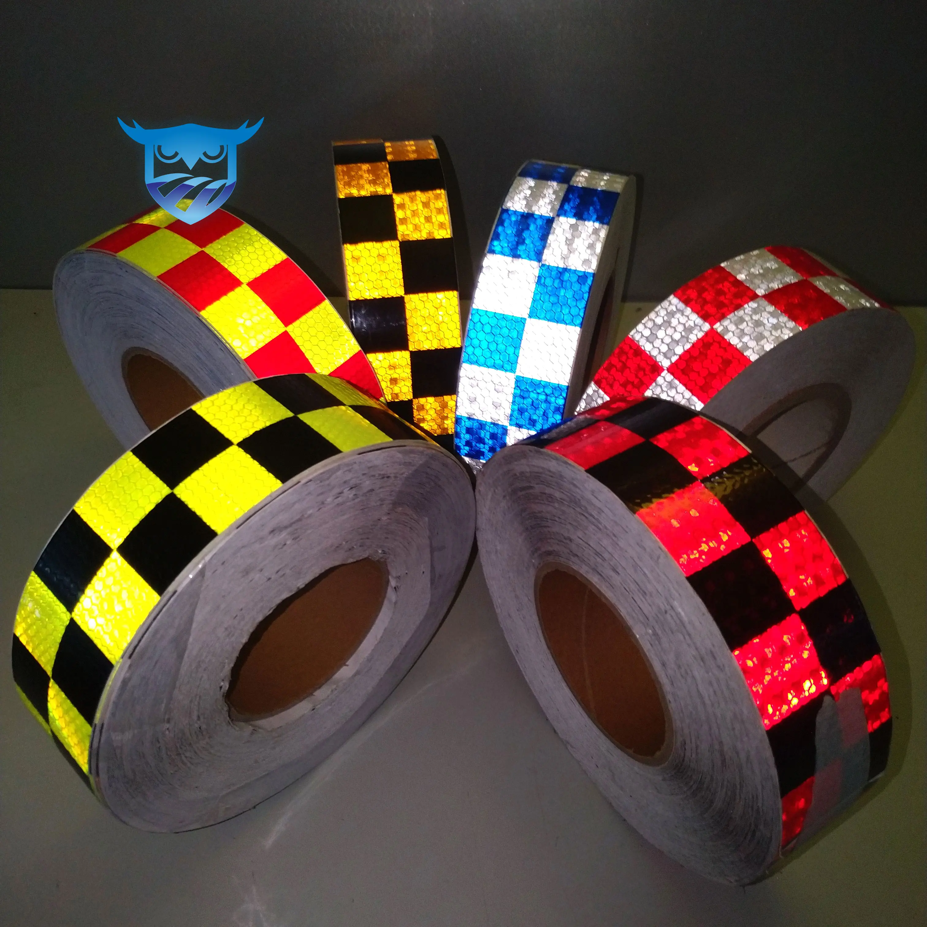 Customized red white yellow blue  arrow chevron reflective tape for vehicle