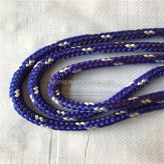 Blue nylon double braided rope dock line 10mm*6m