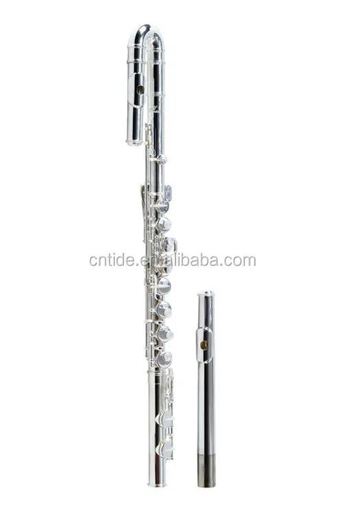China made silver plated alto flute popular grade with case