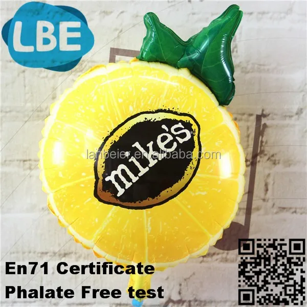 different fruit lemon shape balloon