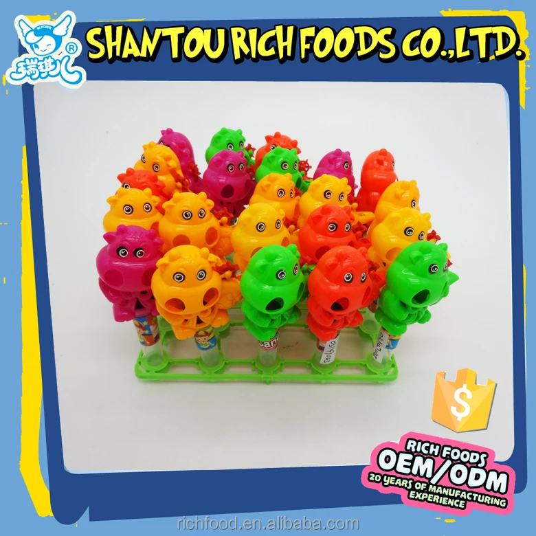 Mini Plastic Cow Toy with Small Bell Toy Candy