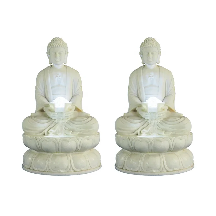 Garden Decorative Sand Stone Buddha Statue Water Fountain