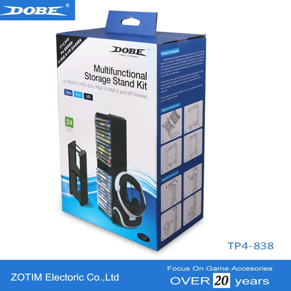 
PS VR Holder and Double Games CD Stand For PS4 / PRO / SLIM / XBOX ONE / PC 