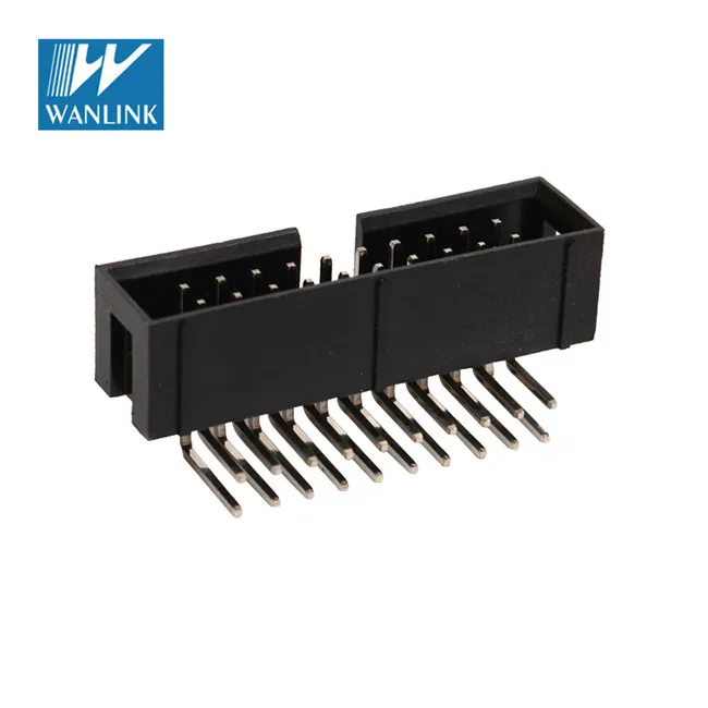 WANLINK 2.54mm pitch box header V/T type gold flash HY1017-01