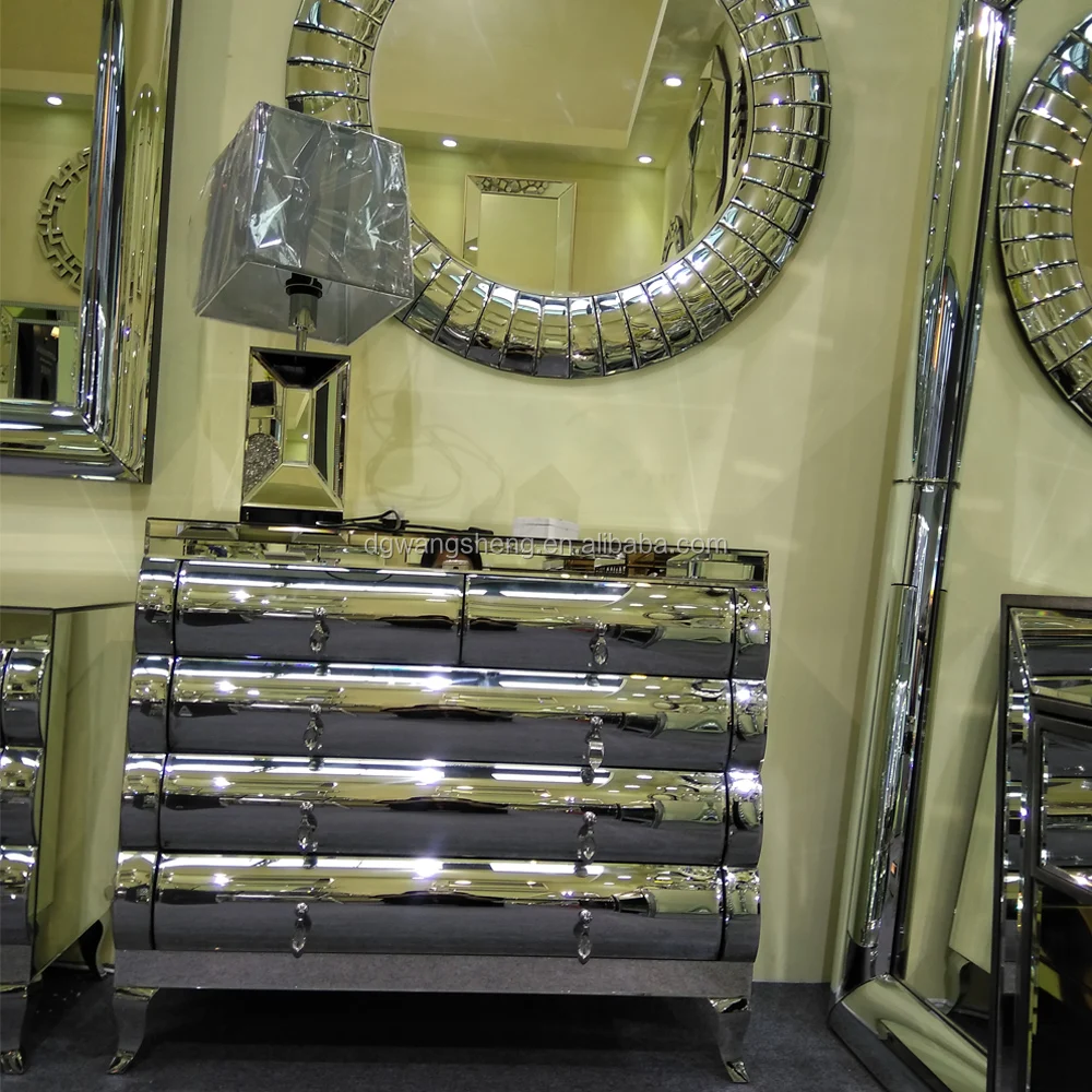 Мебель для гостиной, зеркальный угол, 5 комодов, шкаф