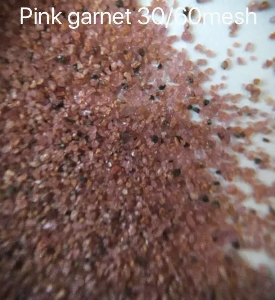 Price of 30/60 mesh pink river garnet sand for sandblasting