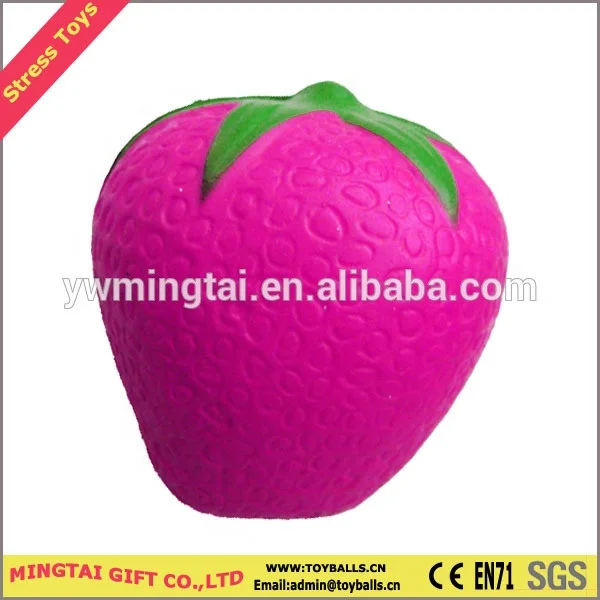 Strawberry Fruit Shape PU Stress Toys Toys