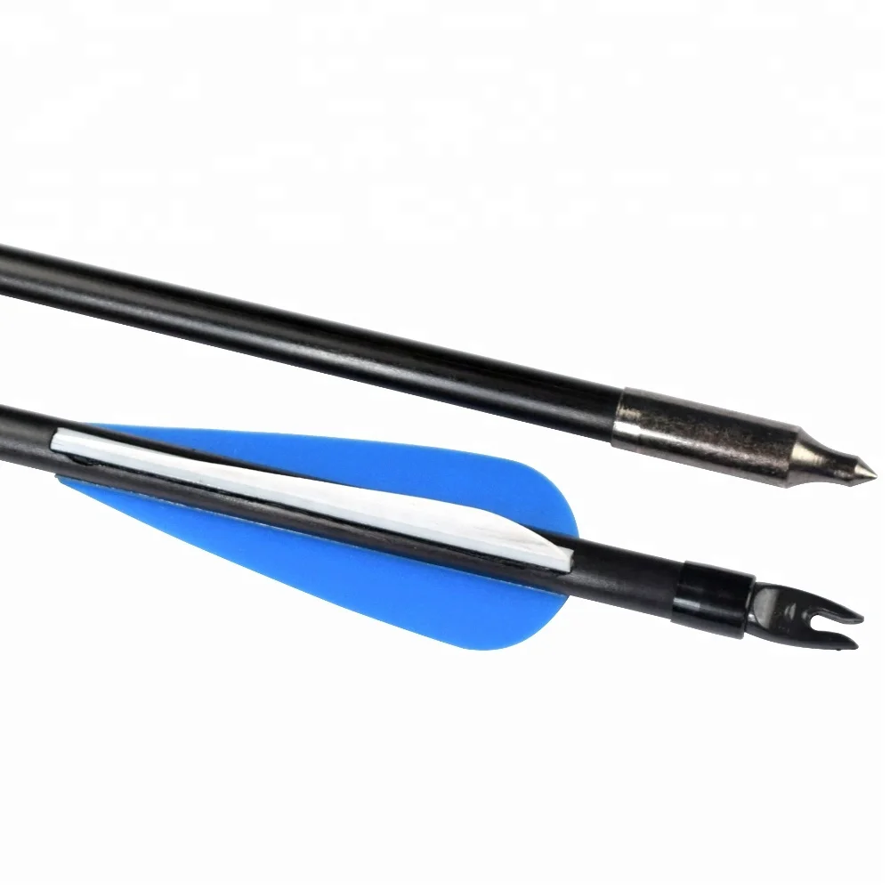 High quality Archery steel point Fiberglass Arrow shafts recurve bow shooting arrow fiberglass