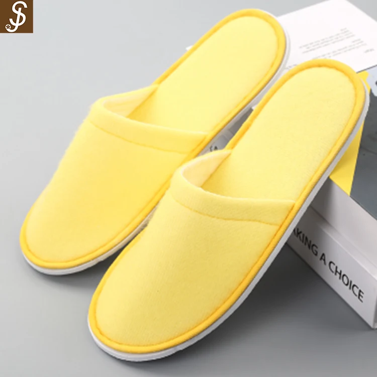 S&J Factory Cheap 100% Cotton Easy Washable Hotel Disposable Slipper Cheap Spa Slippers for Men Women