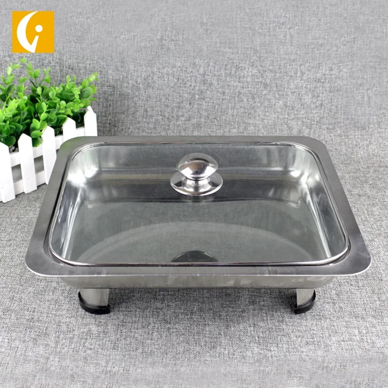 Large Size Stainless Steel Buffet Alcohol Stove Chafing Dish  Basin