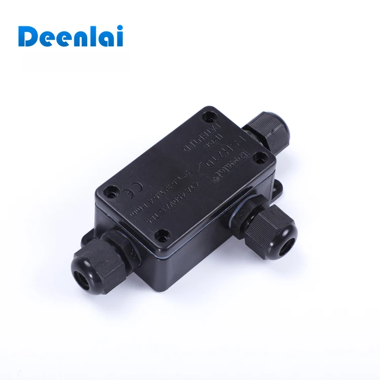 IP68 fire retardant plastic abs outdoor electronic terminal connecting waterproof 3 way cable junction box