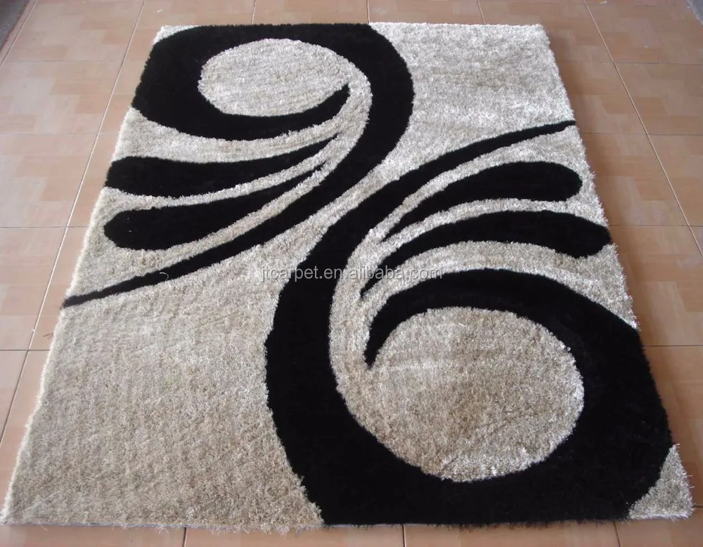 3D shaggy polyester area rugs for home and living room