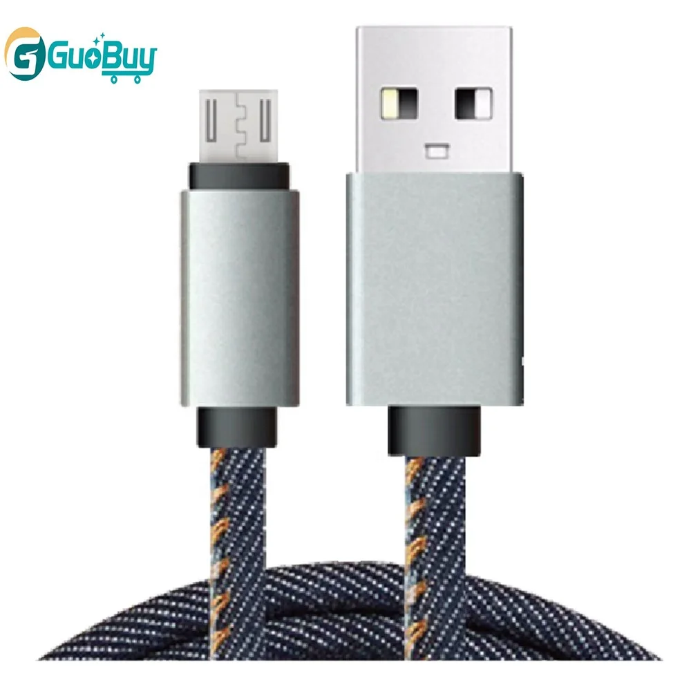 Micro USB Cable Denim Braided Fast Charging Cable USB to Micro USB Data Cable for Samsung Galaxy S7 Smartphones