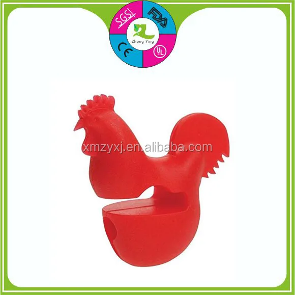 Chicken Pot Clip silicone spoon holder