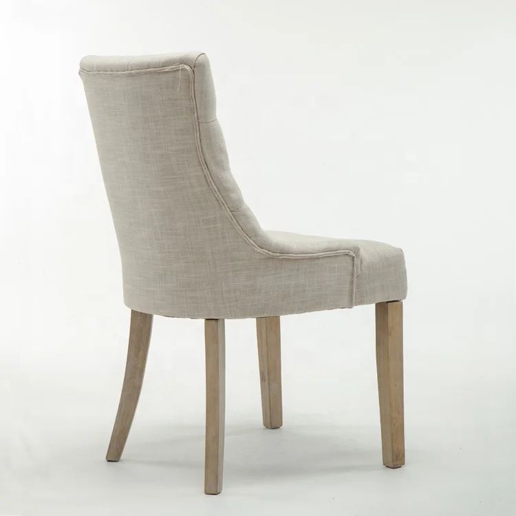 Wooden Restaurant Furniture Modern Cheap White Fabric New Design Dining Room Chair