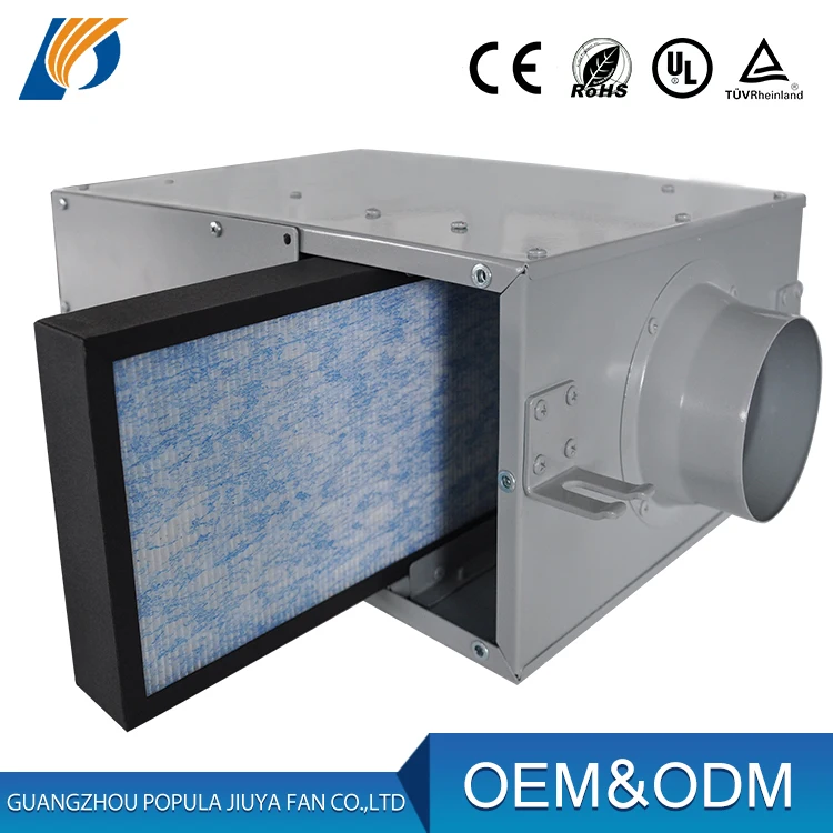 Purifying quiet Cabinet Duct Fan POPULA DPT 10-A10PM with 45w 300/250 CBM airfow 300pa 29dB 100mm diameter duct size 8kg