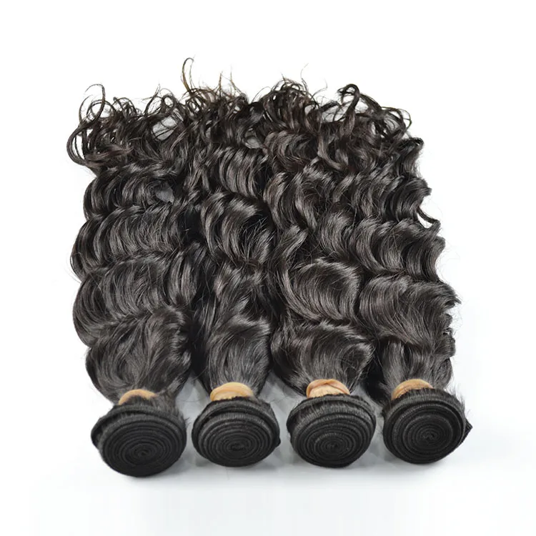 Factory wholesale Water Wave Salt And Pepper Human Hair Extensions