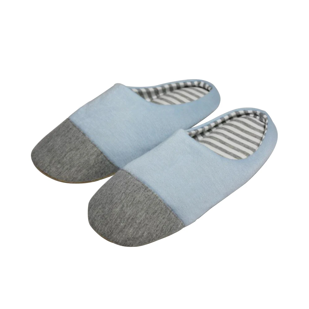 Wood floor bottom mute men and women slip warm couple cotton slippers
