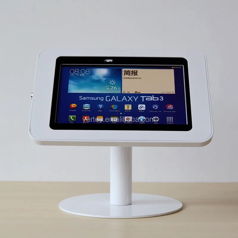 Desk mount tablet enclosure kiosk TE210-FSB with freestanding base